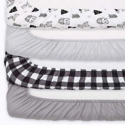 The Peanutshell Fitted Crib Sheets - Woodland Animal And Buffalo Plaid - 4pk 11 The Peanutshell Fitted Crib Sheets - Woodland Animal And Buffalo Plaid - 4pk - Image 9