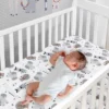 Lambs & Ivy Jungle Safari 100% Cotton White/Gray Elephant/Lion Fitted Crib Sheet 2 Lambs & Ivy Jungle Safari 100% Cotton White/Gray Elephant/Lion Fitted Crib Sheet -Baby Household Products GUEST a7b39de2 2d73 4012 857f 9cc95be318e9