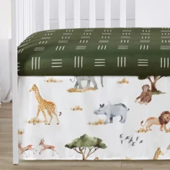 Sweet Jojo Designs Girl Baby Crib Bedding Set - Jungle Animals Collection 4pc -Baby Household Products GUEST acb2d02a 95ca 4f30 87b8 e3e1100445b8