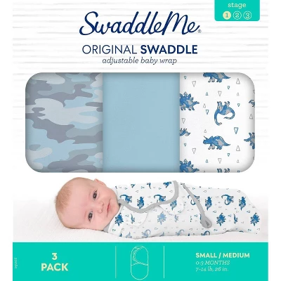 SwaddleMe By Ingenuity Original Swaddle Wrap - Dino Mite - S/M - 0-3 Months - 3pk 9 SwaddleMe By Ingenuity Original Swaddle Wrap - Dino Mite - S/M - 0-3 Months - 3pk - Image 7
