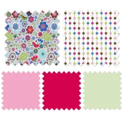 Bacati - Botanical Floral Birds Pink Multicolor 4 Pc Crib Bedding Set With Diaper Caddy -Baby Household Products GUEST b29246d1 cf2c 4a68 a4cb 1e5401baff7f 2