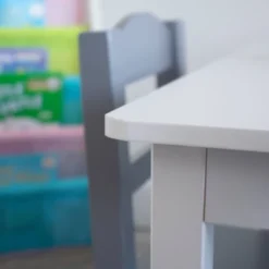 5pc Kids' Wood Table And Chair Set White/Gray - Humble Crew -Baby Household Products GUEST b36ac15b 5437 46a2 9fd6 c1068f177f01