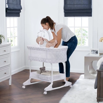 Delta Children SleepCool Rocking Bassinet With Airflow Mesh 3 Delta Children SleepCool Rocking Bassinet With Airflow Mesh