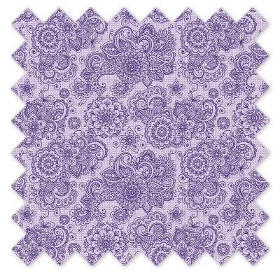 Bacati - Floral Scroll Printed Purple 100 Percent Cotton Universal Baby US Standard Crib Or Toddler Bed Fitted Sheet 7 Bacati - Floral Scroll Printed Purple 100 Percent Cotton Universal Baby US Standard Crib Or Toddler Bed Fitted Sheet - Image 5