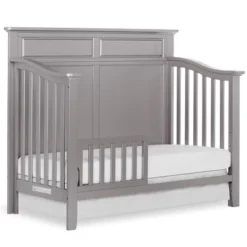 Slumber Baby Harper 4 In 1 Convertible Crib In Metallic Grey