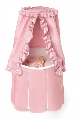 Badger Basket Empress Round Baby Bassinet With Canopy 4 Badger Basket Empress Round Baby Bassinet With Canopy - Image 2