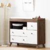Yodi Changing Table With Drawers - Natural Walnut And Pure White - South Shore 1 Yodi Changing Table With Drawers - Natural Walnut And Pure White - South Shore -Baby Household Products GUEST bece14d6 64c7 43ce 8a10 ae2eb5052bfe