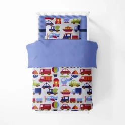 Bacati - Transportation Blue Navy Green Red Orange 4 Pc Toddler Bedding Set 12 Bacati - Transportation Blue Navy Green Red Orange 4 Pc Toddler Bedding Set -Baby Household Products GUEST bf32afff 3da7 4db6 a8ff 00ef671fbf2e