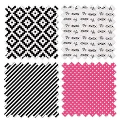 Bacati - Love Black Fuschia 10 Pc Crib Bedding Set With Long Rail Guard Cover -Baby Household Products GUEST c27561a9 a02b 416c a62a 27b966d93ead