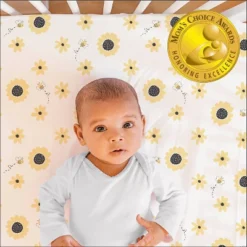 The Peanutshell Fitted Crib Sheets For Girls, Yellow And Black Sunflower - 4pk 16 The Peanutshell Fitted Crib Sheets For Girls, Yellow And Black Sunflower - 4pk -Baby Household Products GUEST c4396bf0 9bb5 45f2 9a9f d56bf86004fd