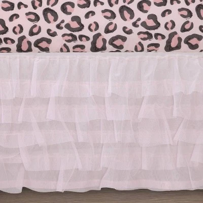 The Peanutshell Leopard Blush Baby Crib Bedding Set - Pink/Animal - 3pc 4 The Peanutshell Leopard Blush Baby Crib Bedding Set - Pink/Animal - 3pc - Image 2