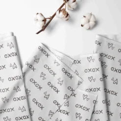 Bacati - Love Gray 3 Pc Toddler Bed Sheet Set