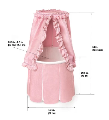 Badger Basket Empress Round Baby Bassinet With Canopy 6 Badger Basket Empress Round Baby Bassinet With Canopy - Image 4