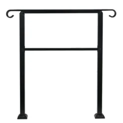 JOMEED UP040 1, 2, Or 3 Step Wrought Iron Transitional Entrance Handrail With Hardware For Outdoor Spaces, Walkways, Patios, And More, Black 8 JOMEED UP040 1, 2, Or 3 Step Wrought Iron Transitional Entrance Handrail With Hardware For Outdoor Spaces, Walkways, Patios, And More, Black -Baby Household Products GUEST d0c06c29 da15 4279 a002 f554da2b17c5