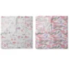 Jungle Safari Girls Lilac/Coral 2 Pack Muslin Swaddling Blanket -Baby Household Products GUEST d304177d 333b 43fc bfc8 69906610be55