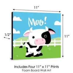 Big Dot Of Happiness Farm Animals - Barnyard Kids Home Decor - 11 X 11 Inches Nursery Wall Art - Set Of 4 Prints For Baby's Room -Baby Household Products GUEST d3211c0c 68a3 48db 9f87 36b37f86adc0