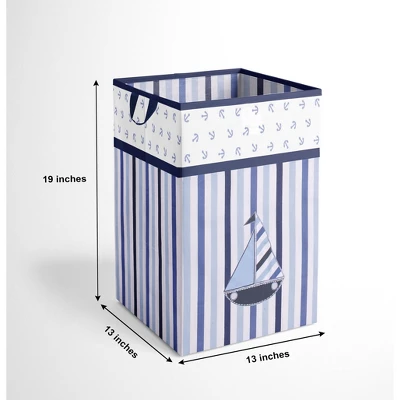 Bacati - Little Sailor Collapsible Laundry Hamper 5 Bacati - Little Sailor Collapsible Laundry Hamper - Image 3