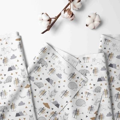 Bacati - Woodlands Beige/Gray 4 Pc Toddler Bedding Set 11 Bacati - Woodlands Beige/Gray 4 Pc Toddler Bedding Set - Image 9