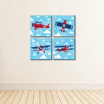 Big Dot Of Happiness Taking Flight - Airplane - Vintage Plane Kids Home Decor - 11 X 11 Inches Nursery Wall Art - Set Of 4 Prints For Baby's Room 5 Big Dot Of Happiness Taking Flight - Airplane - Vintage Plane Kids Home Decor - 11 X 11 Inches Nursery Wall Art - Set Of 4 Prints For Baby's Room - Image 3
