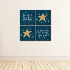 Big Dot Of Happiness Twinkle Twinkle Little Star - Kids Room, Nursery & Home Decor - 11 X 11 Inches Nursery Wall Art - Set Of 4 Prints For Baby's Room -Baby Household Products GUEST d6d73ec6 e176 41a1 a61d 1438ecffc473