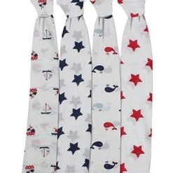 Bacati - Little Sailor Blue/Navy/Red Boys Muslin Swaddling Blankets Set Of 4 7 Bacati - Little Sailor Blue/Navy/Red Boys Muslin Swaddling Blankets Set Of 4 -Baby Household Products GUEST d6f5aceb 114b 4366 9340 da18dfe9fdc8