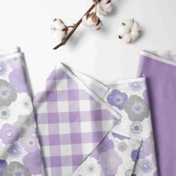 Bacati - Watercolor Floral Purple Gray 10 Pc Girls Crib Bedding Set With Long Rail Guard Cover -Baby Household Products GUEST d7d951dc b5da 40dd be1a a96999600f48