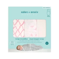 Aden + Anais Easy Swaddle Wrap Minky - 0-3 Months - 3pk