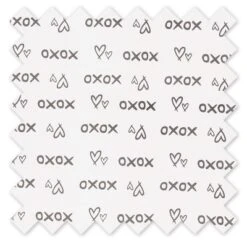 Bacati - Love Gray/white Kisses N Hugs Crib/Toddler Bed Skirt