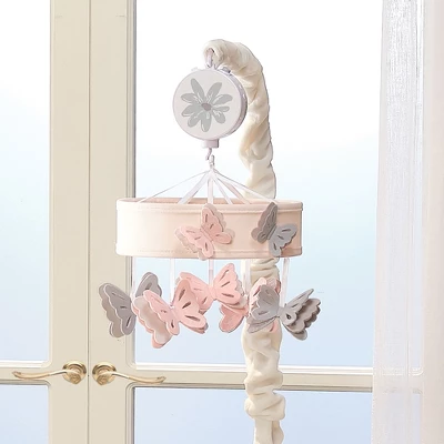 Lambs & Ivy Baby Blooms Pink Butterfly Musical Baby Crib Mobile Soother Toy 7 Lambs & Ivy Baby Blooms Pink Butterfly Musical Baby Crib Mobile Soother Toy - Image 5
