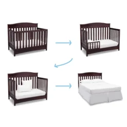 Delta Children Emery 4-in-1 Convertible Crib - Dark Chocolate -Baby Household Products GUEST e5aeac10 b0a1 4d8a bf13 c5a1a537421a
