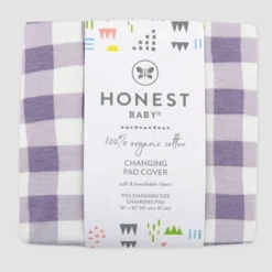 Honest Baby Organic Cotton Changing Pad Cover - Painted Buffalo Check Purple 7 Honest Baby Organic Cotton Changing Pad Cover - Painted Buffalo Check Purple -Baby Household Products GUEST e6b364fc 968d 4d9b afeb 0bdae5b0e5c8