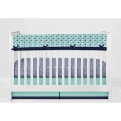 Bacati - Noah Mint Navy 10 Pc Crib Bedding Set With Long Rail Guard Cover 23 Bacati - Noah Mint Navy 10 Pc Crib Bedding Set With Long Rail Guard Cover -Baby Household Products GUEST e7d43660 78e0 47f7 aa49 f102e2a20b8f