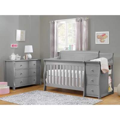 Sorelle Princeton Elite Panel Crib And Changer - Weathered Gray 3 Sorelle Princeton Elite Panel Crib And Changer - Weathered Gray