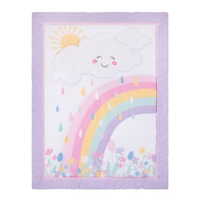 Sammy & Lou Rainbow Showers Crib Bedding Set - 4pc 4 Sammy & Lou Rainbow Showers Crib Bedding Set - 4pc - Image 2