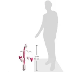 Bacati - Love Black/Fuschia Musical Mobile