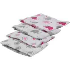 Bacati - Elephants Pink/Gray Muslin Swaddling Blankets Set Of 4 8 Bacati - Elephants Pink/Gray Muslin Swaddling Blankets Set Of 4 -Baby Household Products GUEST f1e4c0cb cec7 428b a236 0da9be09c92d