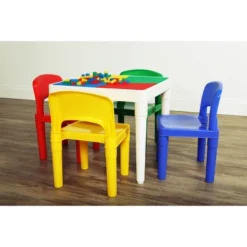 5pc 2 In 1 Square Plastic Activity Table And Chair Set - Humble Crew 9 5pc 2 In 1 Square Plastic Activity Table And Chair Set - Humble Crew -Baby Household Products GUEST f6daf88b 641d 41f1 afde a675176079e2