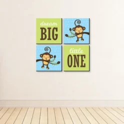 Big Dot Of Happiness Blue Monkey Boy - Kids Room, Nursery Decor And Decor - 11 X 11 Inches Nursery Wall Art - Set Of 4 Prints For Baby's Room 10 Big Dot Of Happiness Blue Monkey Boy - Kids Room, Nursery Decor And Decor - 11 X 11 Inches Nursery Wall Art - Set Of 4 Prints For Baby's Room -Baby Household Products GUEST f8db6a3b 9a09 43d4 8d71 33fdd6ea16e7