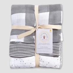 Burt's Bees Baby Burt's Bees Baby® Woven Organic Cotton Muslin Blankets - 3pk Starry Eye