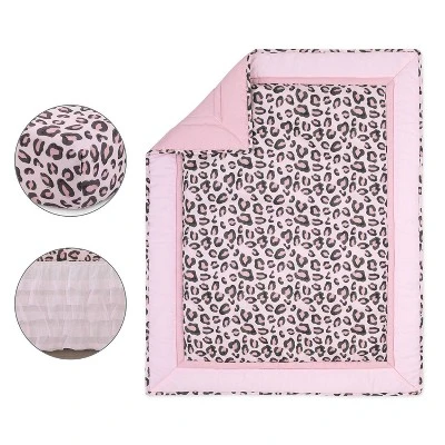 The Peanutshell Leopard Blush Baby Crib Bedding Set - Pink/Animal - 3pc 3 The Peanutshell Leopard Blush Baby Crib Bedding Set - Pink/Animal - 3pc