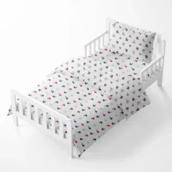 Bacati - Little Sailor Boys Whales/Boats Muslin 4 Pc Toddler Bedding Set -Baby Household Products GUEST fd333ad6 27ab 44cc ab95 5e8a5793ef69