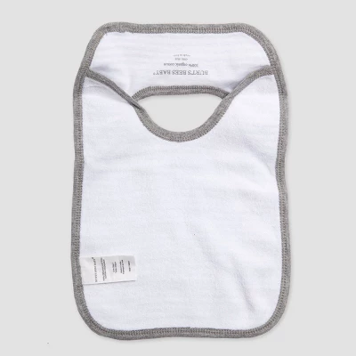 Burt's Bees Baby Burt's Bees Baby® Organic Cotton 4pk Lap Shoulder Bibs - Heather Gray 4 Burt's Bees Baby Burt's Bees Baby® Organic Cotton 4pk Lap Shoulder Bibs - Heather Gray - Image 2